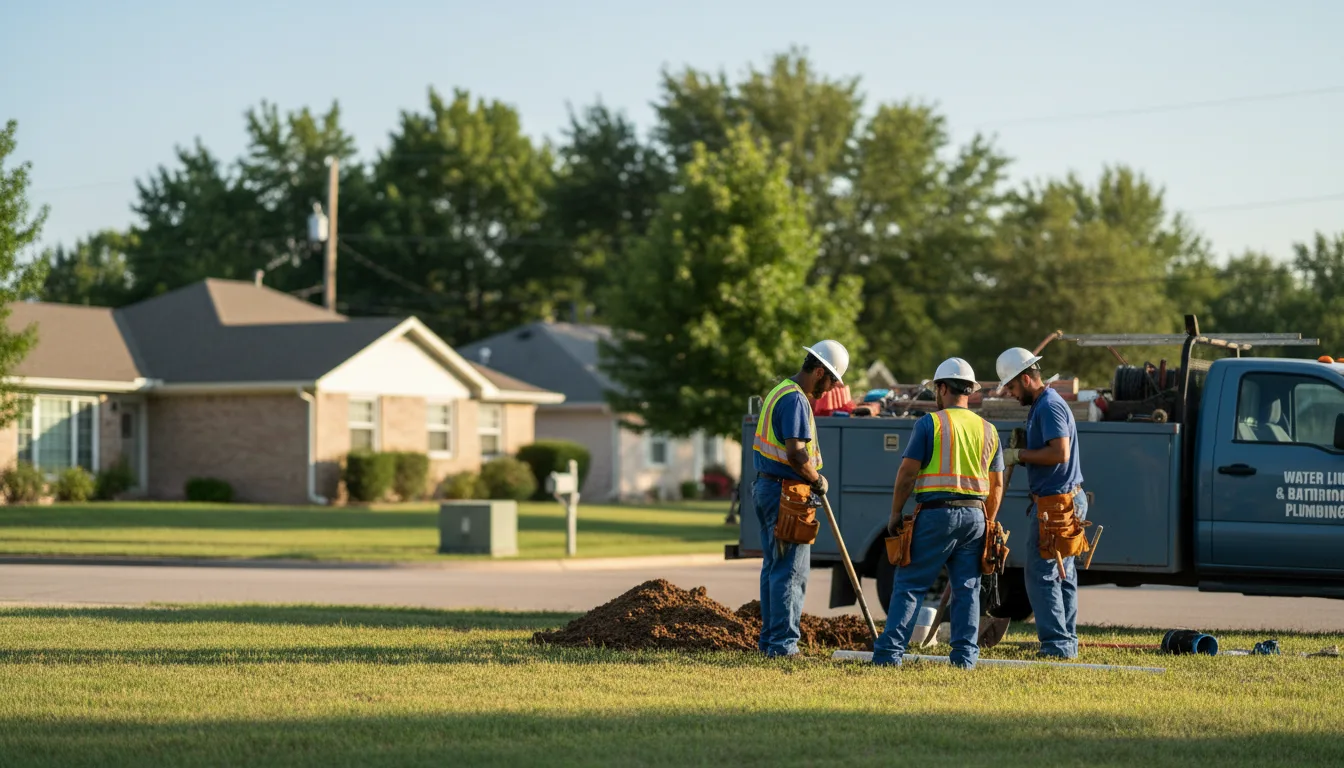 Residential water line and bathroom plumbing service in Lewisburg, TN